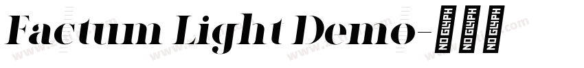 Factum Light Demo字体转换